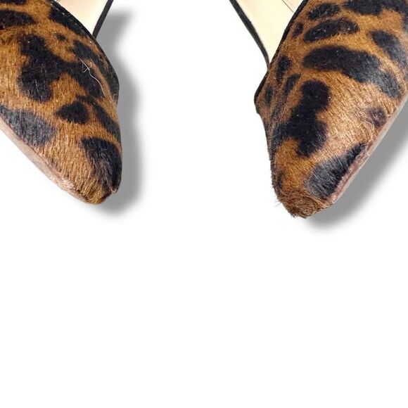 J. Crew Collection Ponyhair Hazelnut Leopard Elsie Heels Pumps Size 7.5 Italy - Picture 5 of 14